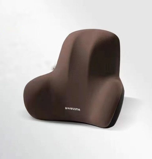 Lumbar Back Support Cushion in Brown - ergonomic memory foam back cushion by Soft Days