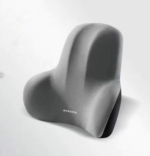 Lumbar Back Support Cushion in Dark Grey - ergonomic memory foam back cushion by Soft Days