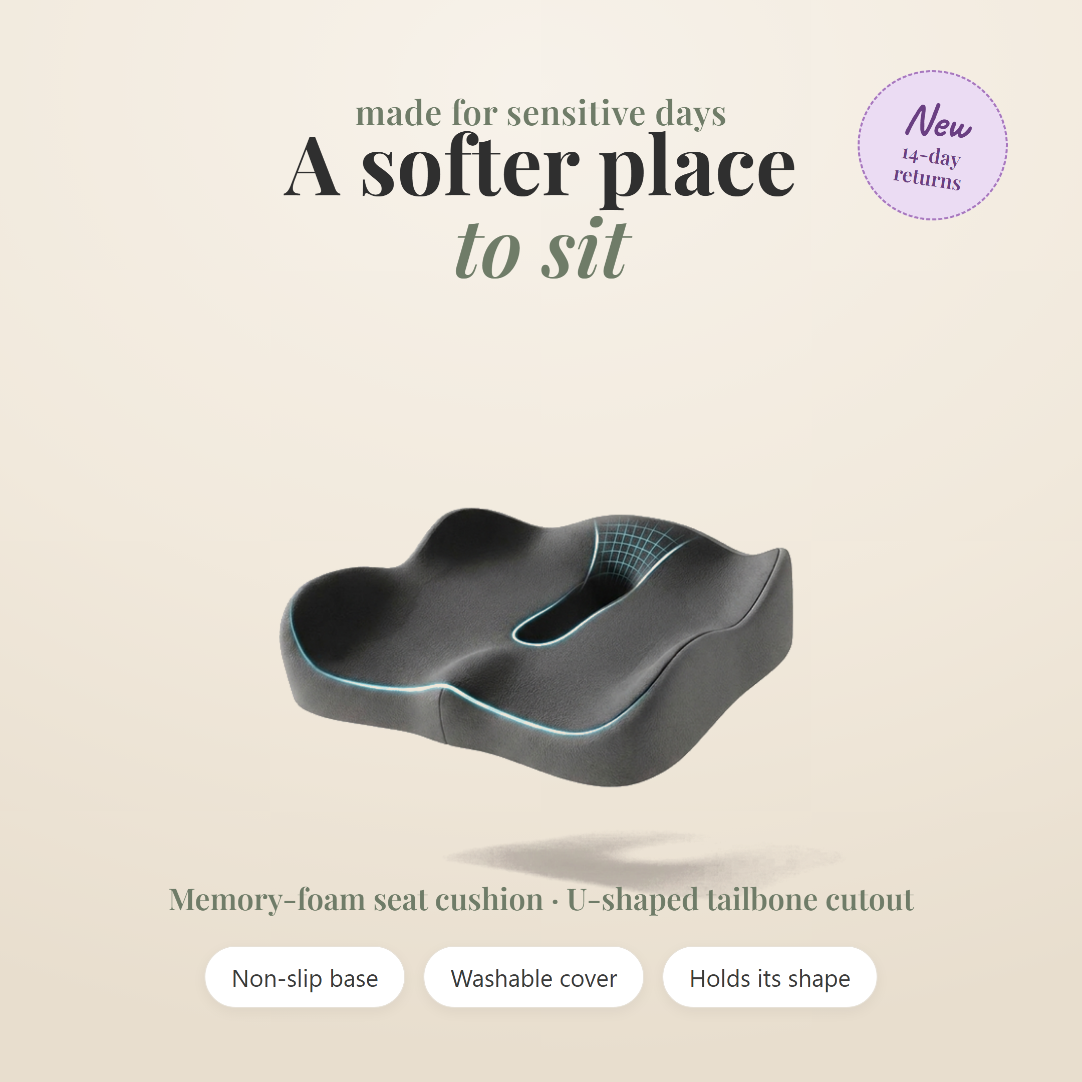 A softer place to sit - Coccyx (14-day returns)